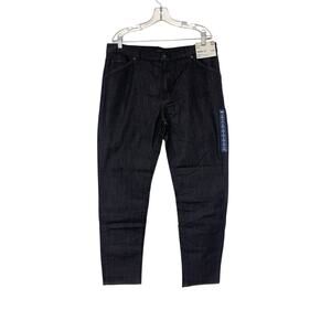 Uniqlo Tech Denim Slim Fit Jeans Mens Size 36 Navy Blue Tapered Leg NWT